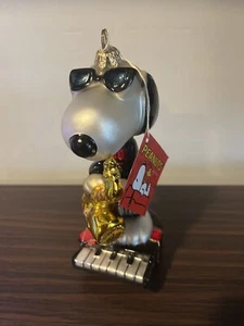 Kurt S Adler Polonaise Collection Peanuts Snoopy Sax Saxophon Klavier Ornament - Bild 1 von 7