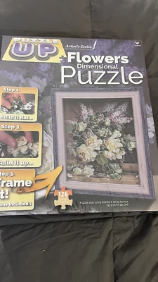 Rompecabezas dimensional de flores en capas cesta floral 126 piezas...NUEVO/SELLADO Foto 1 de 4