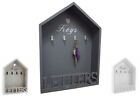 Vintage Letter Rack & Key Holder Hooks House Storage Shabby Chic Wall Mounted