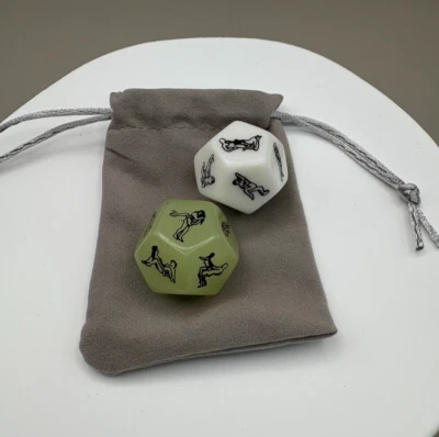 2Pcs 12 Side Sex Position Foreplay Dice Sexual Game Couple Lover Novelty Gift! - Image 1 of 4