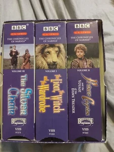 the chronicles of narnia Vhs 1990 BBC 3 Vol Set - Imagen 1 de 6