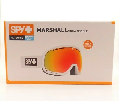 Spy + Optics Marshall Matte White Red Spectra New Snow Goggle Authentic - Image 1 of 4