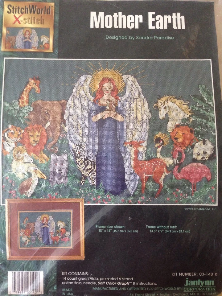 RARO MADRE TIERRA Kit Punto de Cruz Contado, Janlynn StitchWorld X Punto Sellado Foto 1 de 4