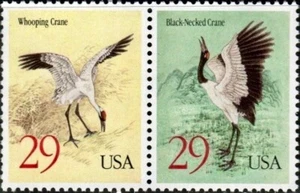 US #2867-2868 MNH 1994 Cranes Grus americana nigricollis China Joint Issue - Picture 1 of 1