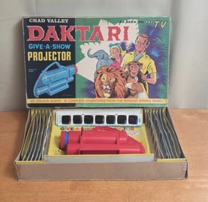 Daktari TV Give-A-Show Projector Slides 1969 Chad Valley Toys England Box Works - Picture 1 of 23