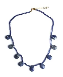 18" extensible navy blue sodalite bead necklace - Picture 1 of 1