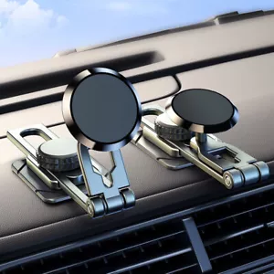 720° Strong Magnetic Bracket Car Phone Holder Stand Foldable Mount Accessories - Picture 1 of 11