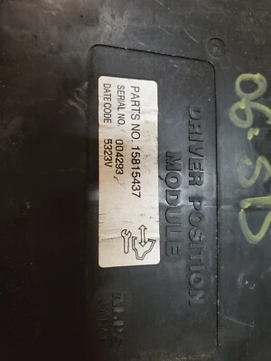 Módulo de posición del conductor Cadillac STS 2005 2006 2007 2008 2009 15815437 Foto 1 de 2