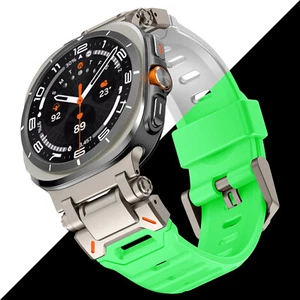 Do Samsung Galaxy Watch Ultra 47mm Sport Wodoodporny pasek Fluororubber Pasek - Zdjęcie 1 z 24