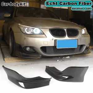 2x Carbon Front Splitter Flaps Ansatz Für BMW 5er E60 M-Paket Stoßstangen 03-09 - Bild 1 von 10