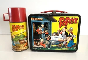 1964 Rare R10 Canadian issue Popeye Lunchbox Thermos set Canada Version Wow !!! - Picture 1 of 19