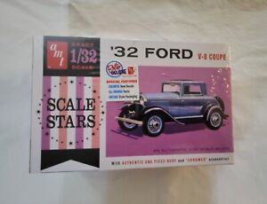 AMT Scale Stars 1932 '32 Ford V-8 Coupe 1/32 Scale Model Kit AMT1181/12 "NEW"