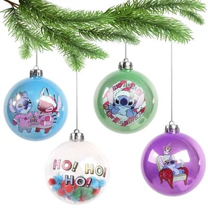 DISNEY Stitch Christbaumkugelset, Christbaumschmuck, Kunststoff, 4 Stück - Bild 1 von 9