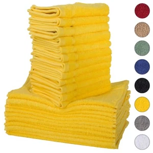 NEW YELLOW Color ULTRA SUPER SOFT LUXURY PURE TURKISH 100% COTTON WASHCLOTHS - Picture 1 of 10