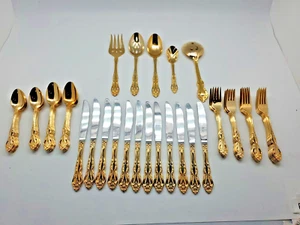 Posate 64 pezzi Reed & Barton Select 12 set Golden Jubilee più una extra - Foto 1 di 5