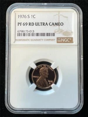 1976 S LINCOLN CENT PROOF 1C PF69 RD ULTRA CAMEO UCAM NGC PR69 DCAM SKU 3368 - Image 1 of 2
