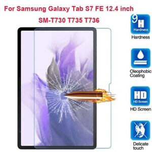 For Samsung Galaxy Tab S7 FE Tempered Glass Screen Protector T730/T736B Tablet