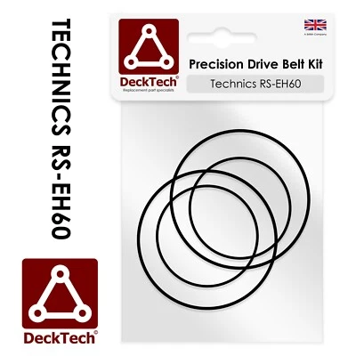 DeckTech Replacement Belts for Technics Cassette Player RS-EH60 RSEH60 - Image 1 of 3