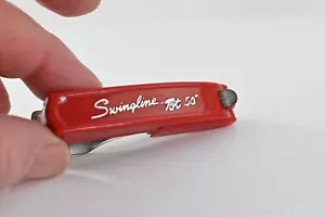 Vintage Swingline Tot 50 Red Mini Stapler - Made in USA - Needs Staples - Picture 1 of 5
