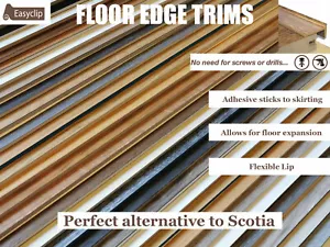 Floor Edge Trim 1 Meter Lengths Various Colours Allows For Floor Expansion - Picture 1 of 23