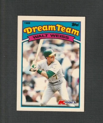 1989 Topps K-Mart Dream Team Walt Weiss #4 Oakland A's - Image 1 of 2
