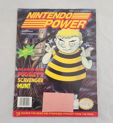 Revista Nintendo Power Addams Family Pugsley, póster y tarjetas Starfox, volumen 45 Foto 1 de 4