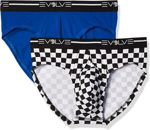 Evolve Uomo Cotone Elasticizzato No Show Medium, Blu Lapislazzuli/Check/Nero/Bianco - Foto 1 di 4