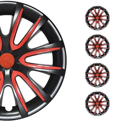 16" Wheel Covers Hubcaps for Subaru Impreza Black Red Gloss - Изображение 1 из 4