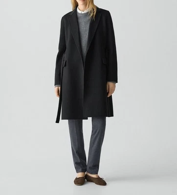 Theory   Wrap Belted Coat in Double-Face Wool-Cashmere   Size:XS (P)   $755 NWT - Image 1 of 4