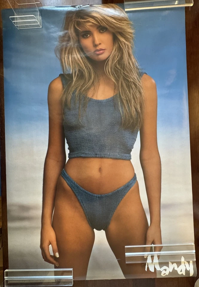 Raro 1988 De Colección Póster Mandy Smith Chica Pinup Modelo Original  Foto 1 de 4