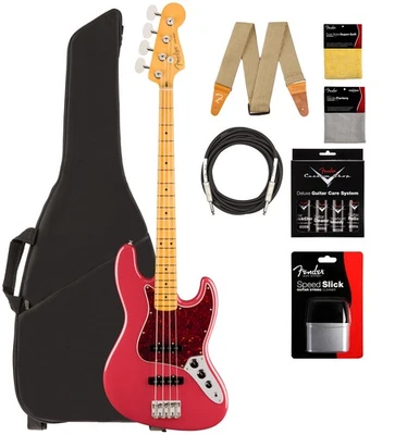 Fender American Professional Classic Jazz Bass - Faded Dakota Red w/ Cleaning Ki - Image 1 of 4