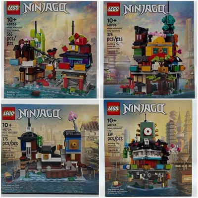 Lego Micro Ninjago City 40703, 40704, 40705, 40706 Complete Set Of 4 New Sealed - Image 1 of 4