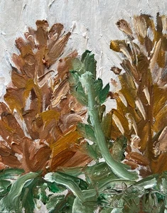 Banksia Blossom Original Oil Painting – Coastal Australia Floral Wall Decoration - Picture 1 of 12