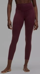 Lululemon Wunder HR Apretado 25" Raya Tonal, Granate Talla 4 - Imagen 1 de 7