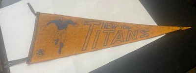 RARO Original New York Titans AFL Feltro Pennant Anos 1960 - Imagem 1 de 4
