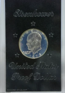 1973 S US 40% Silver Eisenhower Ike Dollar $1 Plastic Slab No Outer Box - Picture 1 of 2