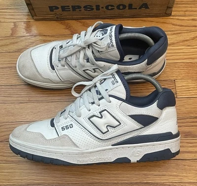 Mens Size 9 New Balance 550 White Vintage Indigo BB550STG Shoes Dunk 2023 - Image 1 of 4