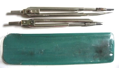 Set of Two Compass Drawing Tools - Germany - with Plastic Pouch - Image 1 of 3