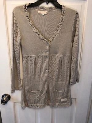 27. Suéter Odd Molly Super Suave Gris Plateado Pointelle Crochet 2 M Foto 1 de 4