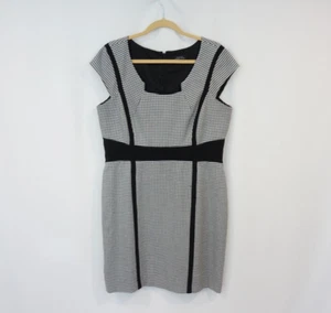 Tahari Arthur S Levine Hahnentritt Kleid 14 Old Money Karriere Preppy - Bild 1 von 10