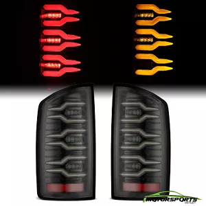 Fit 07-08 Dodge Ram 1500/07-09 Dodge Ram 2500/3500 LED Tail Lights Alpha-Black - Foto 1 di 9