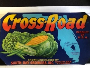 PRODUCE CRATE LABEL "CROSS-ROAD" (LG) - Picture 1 of 2