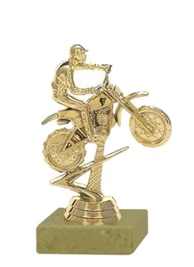Pokal Motocross-Fahrer gold auf Marmor (H=13 cm) inkl.Gravur - Bild 1 von 1