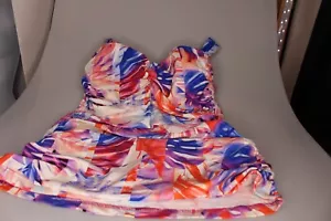Profile by Gottex Women's Sweetheart Tankini Top Swimsuit Multi sz 32D - Picture 1 of 3