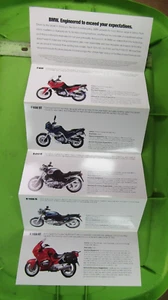 1998 BMW R1100 F650 K1200 MOTORCYCLE DEALER SALES BROCHURE🔥22 1/2" x 9"🔥OEM - Picture 1 of 8