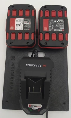 LAYERBYLAYER 3D Ladegeräthalter & Akkuhalter passend für Parkside 20V Akku/ PLG 20 C1 Ladegerät