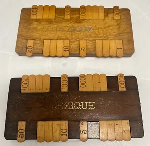 ANTIKER BEZIQUE HOLZSCORER MARKER / KARTENSPIEL 5,7" (L) - c1880 gut oder v/g + - Bild 1 von 6