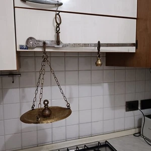 Antica BILANCIA  Stadera N. 9 Con piatto in rame - Foto 1 di 6