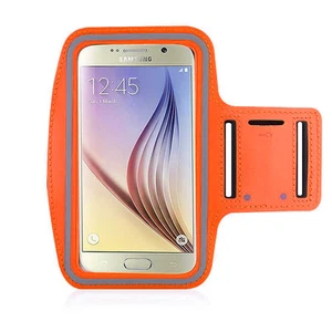 S6/S6 Edge/HTC M9 Orange Jogging, Running Armband Case - Afbeelding 1 van 4