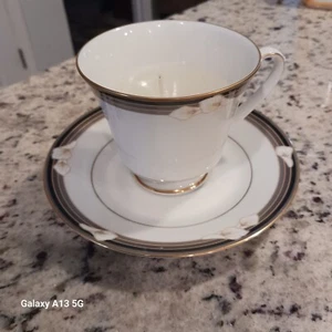 Noritake Ellington 3691 Tea Cup Saucer Set CANDLE Legendary New - Picture 1 of 5